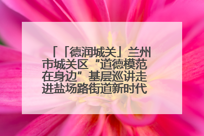 「德润城关」兰州市城关区“道德模范在身边”基层巡讲走进盐场路街道新时代文明实践所