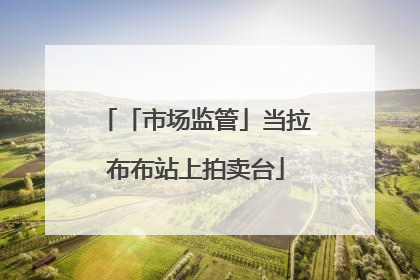 「市场监管」当拉布布站上拍卖台