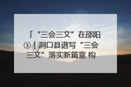 “三会三文”在邵阳③｜洞口县谱写“三会三文”落实新篇章 构建协同联动大格局
