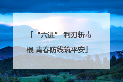 “六进” 利刃斩毒根 青春防线筑平安