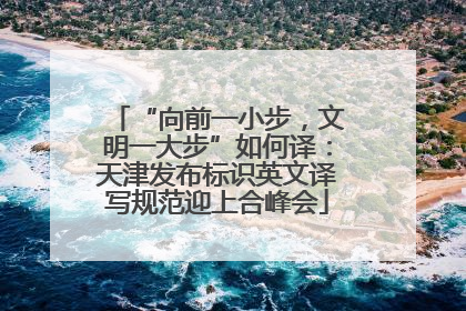 “向前一小步，文明一大步”如何译：天津发布标识英文译写规范迎上合峰会