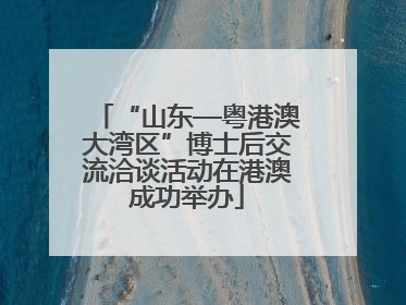 “山东—粤港澳大湾区”博士后交流洽谈活动在港澳成功举办