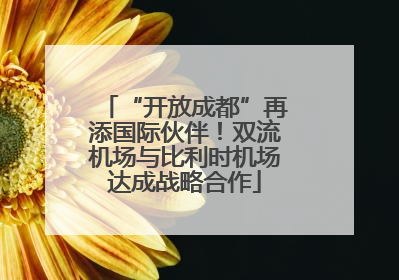 “开放成都”再添国际伙伴！双流机场与比利时机场达成战略合作