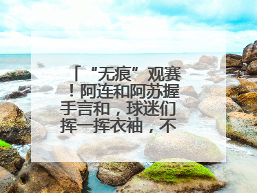 “无痕”观赛！阿连和阿苏握手言和，球迷们挥一挥衣袖，不留下一片云彩