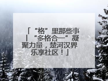 “格”里那些事丨“多格合一”凝聚力量，楚河汉界乐享社区！