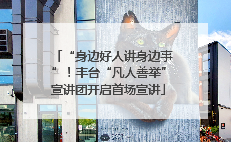“身边好人讲身边事”！丰台“凡人善举”宣讲团开启首场宣讲