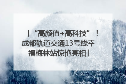 “高颜值+高科技”！成都轨道交通13号线幸福梅林站惊艳亮相