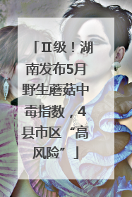 Ⅱ级！湖南发布5月野生蘑菇中毒指数，4县市区“高风险”