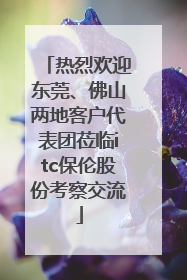热烈欢迎东莞、佛山两地客户代表团莅临itc保伦股份考察交流