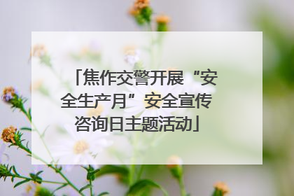 焦作交警开展“安全生产月”安全宣传咨询日主题活动