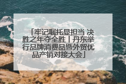 牢记嘱托显担当 决胜之年夺全胜丨丹东举行品牌消费品暨外贸优品产销对接大会
