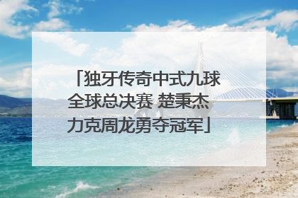 独牙传奇中式九球全球总决赛 楚秉杰力克周龙勇夺冠军