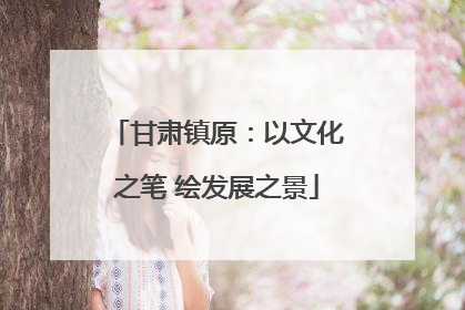 甘肃镇原：以文化之笔 绘发展之景