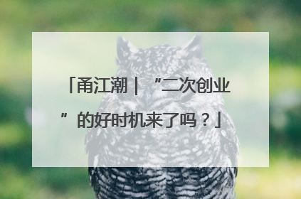 甬江潮｜“二次创业”的好时机来了吗？