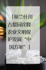 皋兰什川古梨园诠释农业文明保护发展“中国方案”