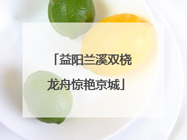 益阳兰溪双桡龙舟惊艳京城