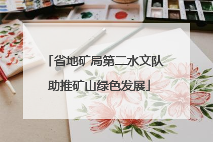 省地矿局第二水文队助推矿山绿色发展