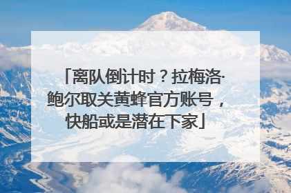 离队倒计时？拉梅洛·鲍尔取关黄蜂官方账号，快船或是潜在下家