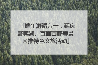 端午邂逅六一，延庆野鸭湖、百里画廊等景区推特色文旅活动