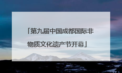 第九届中国成都国际非物质文化遗产节开幕