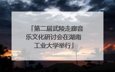 第二届武陵走廊音乐文化研讨会在湖南工业大学举行