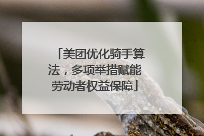美团优化骑手算法，多项举措赋能劳动者权益保障
