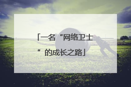 一名“网络卫士”的成长之路