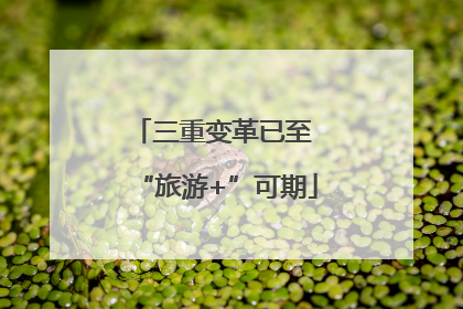 三重变革已至 “旅游+”可期