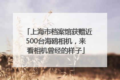 上海市档案馆获赠近500台海鸥相机，来看相机曾经的样子