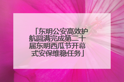东明公安高效护航圆满完成第二十届东明西瓜节开幕式安保维稳任务