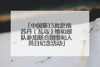 中国第15批赴南苏丹（瓦乌）维和部队参加联合国维和人员日纪念活动