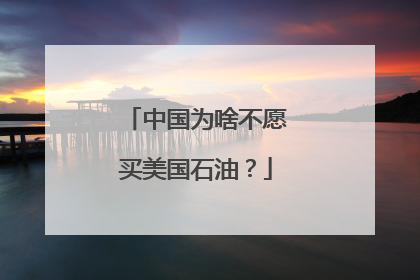 中国为啥不愿买美国石油？