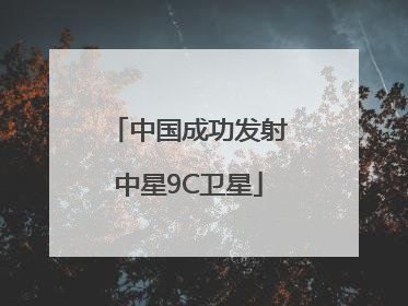中国成功发射中星9C卫星