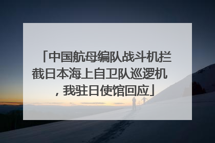 中国航母编队战斗机拦截日本海上自卫队巡逻机，我驻日使馆回应