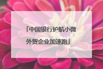 中国银行护航小微外贸企业加速跑