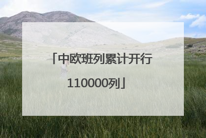 中欧班列累计开行110000列