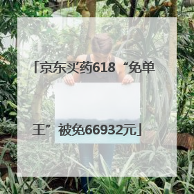 京东买药618“免单王”被免66932元