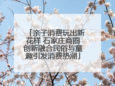 亲子消费玩出新花样 石家庄商圈创新融合民俗与童趣引发消费热潮