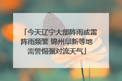 今天辽宁大部阵雨或雷阵雨频繁 锦州阜新等地需警惕强对流天气