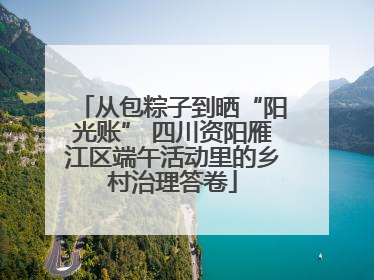 从包粽子到晒“阳光账” 四川资阳雁江区端午活动里的乡村治理答卷