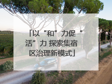 以“和”力促“活”力 探索集宿区治理新模式