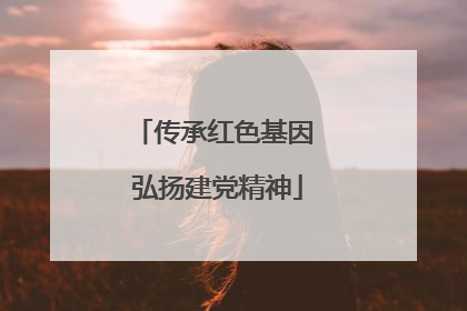 传承红色基因 弘扬建党精神