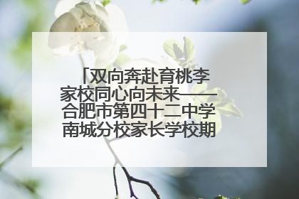 双向奔赴育桃李 家校同心向未来——合肥市第四十二中学南城分校家长学校期末总结会圆满召开