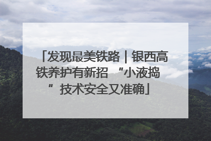 发现最美铁路｜银西高铁养护有新招 “小液捣”技术安全又准确
