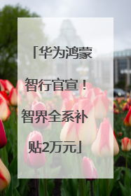 华为鸿蒙智行官宣！智界全系补贴2万元