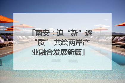 南安：追“新”逐“质” 共绘两岸产业融合发展新篇
