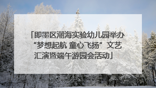 即墨区潮海实验幼儿园举办“梦想起航 童心飞扬”文艺汇演暨端午游园会活动