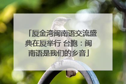 厦金湾闽南语交流盛典在厦举行 台胞：闽南语是我们的乡音
