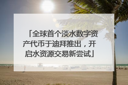 全球首个淡水数字资产代币于迪拜推出，开启水资源交易新尝试