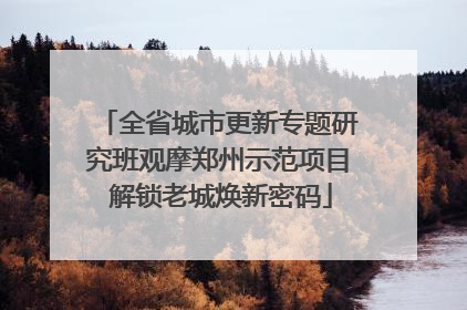 全省城市更新专题研究班观摩郑州示范项目 解锁老城焕新密码